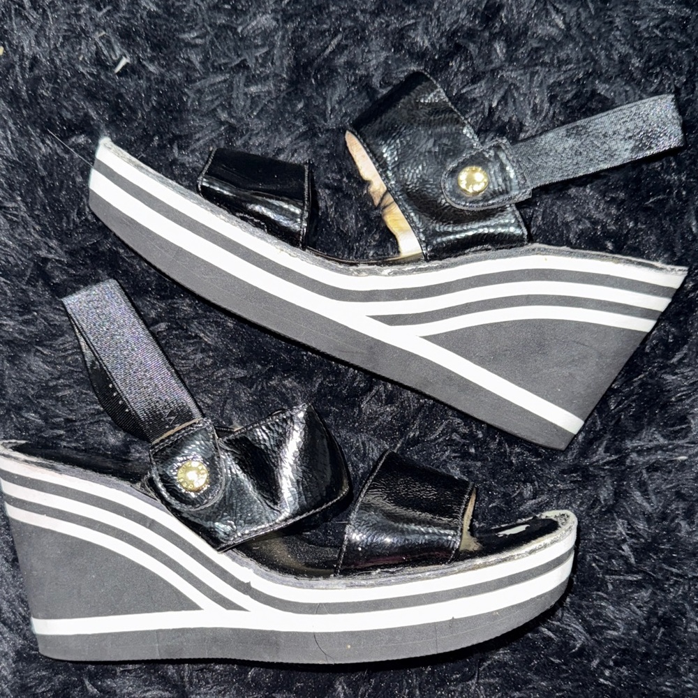 Black Wedge Sandals Michael Kors